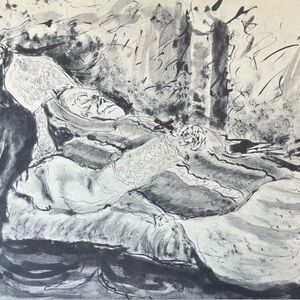 Gino Bonichi SCIPIONE 1930 CARDINAL VANNUTELLI DEATHBED Fine Art Print Vintage